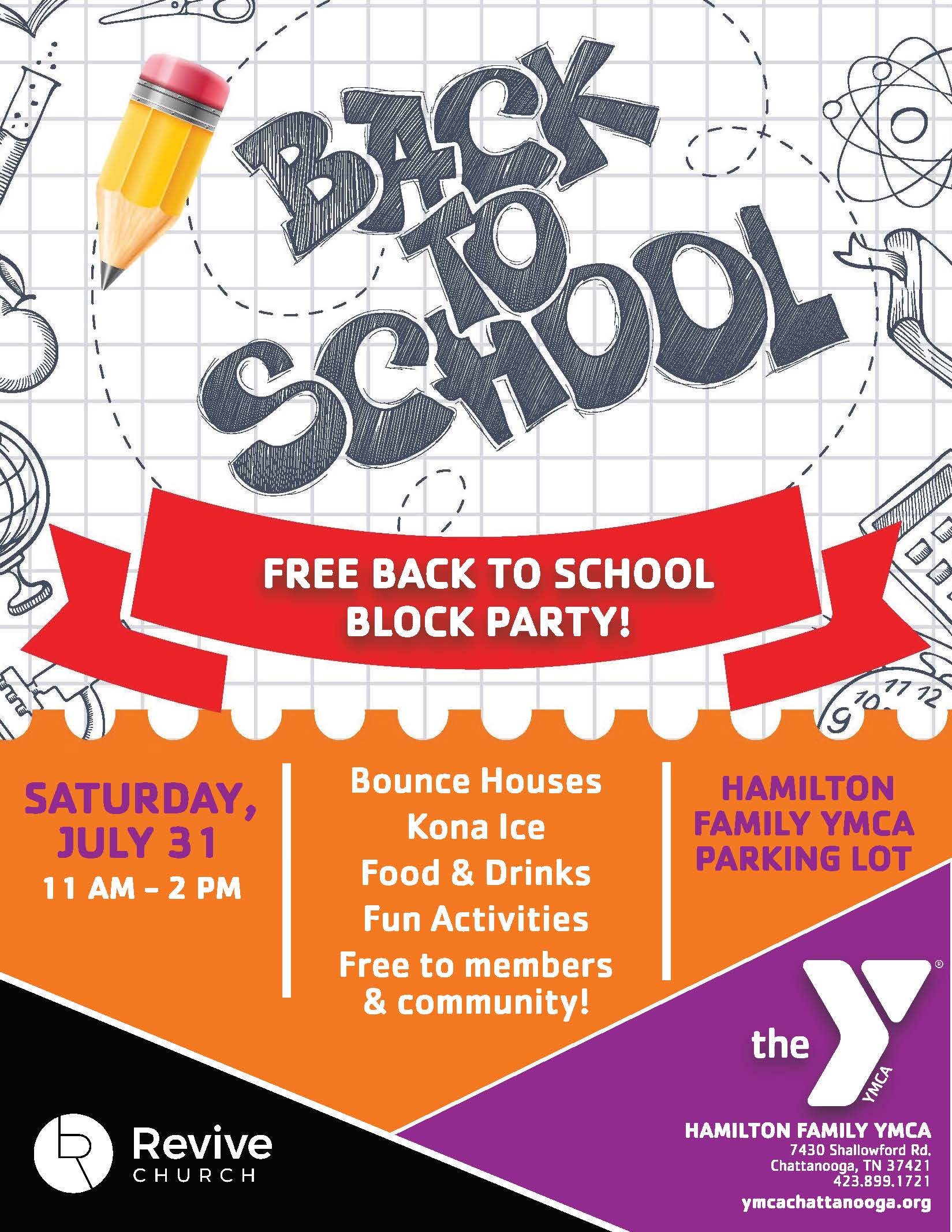 Back to School Block Party YMCA of Metropolitan Chattanooga